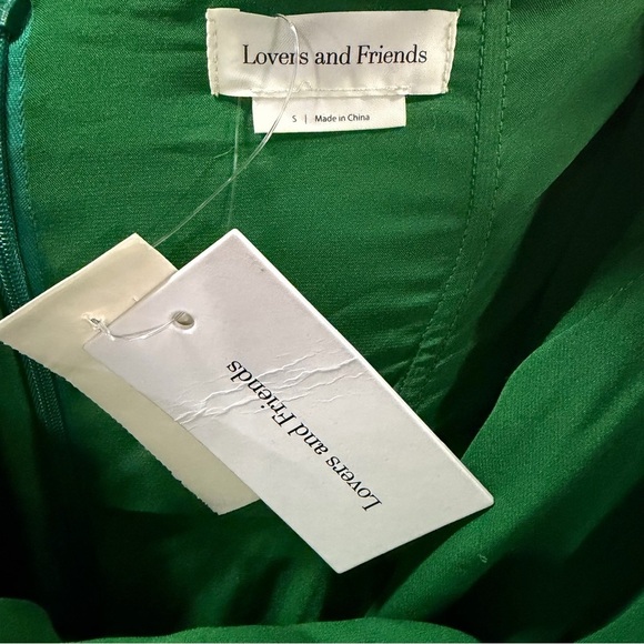 Lovers and Friends Michie Maxi Dress gown green tiered mini NWT Revolve $298 S - Picture 10 of 12